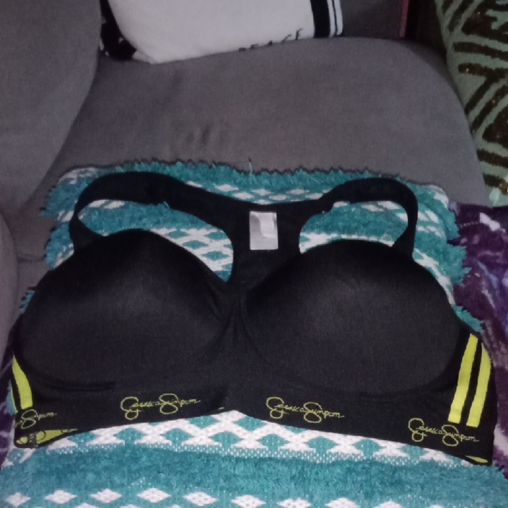 Black and Yellow Women's Sports Bra